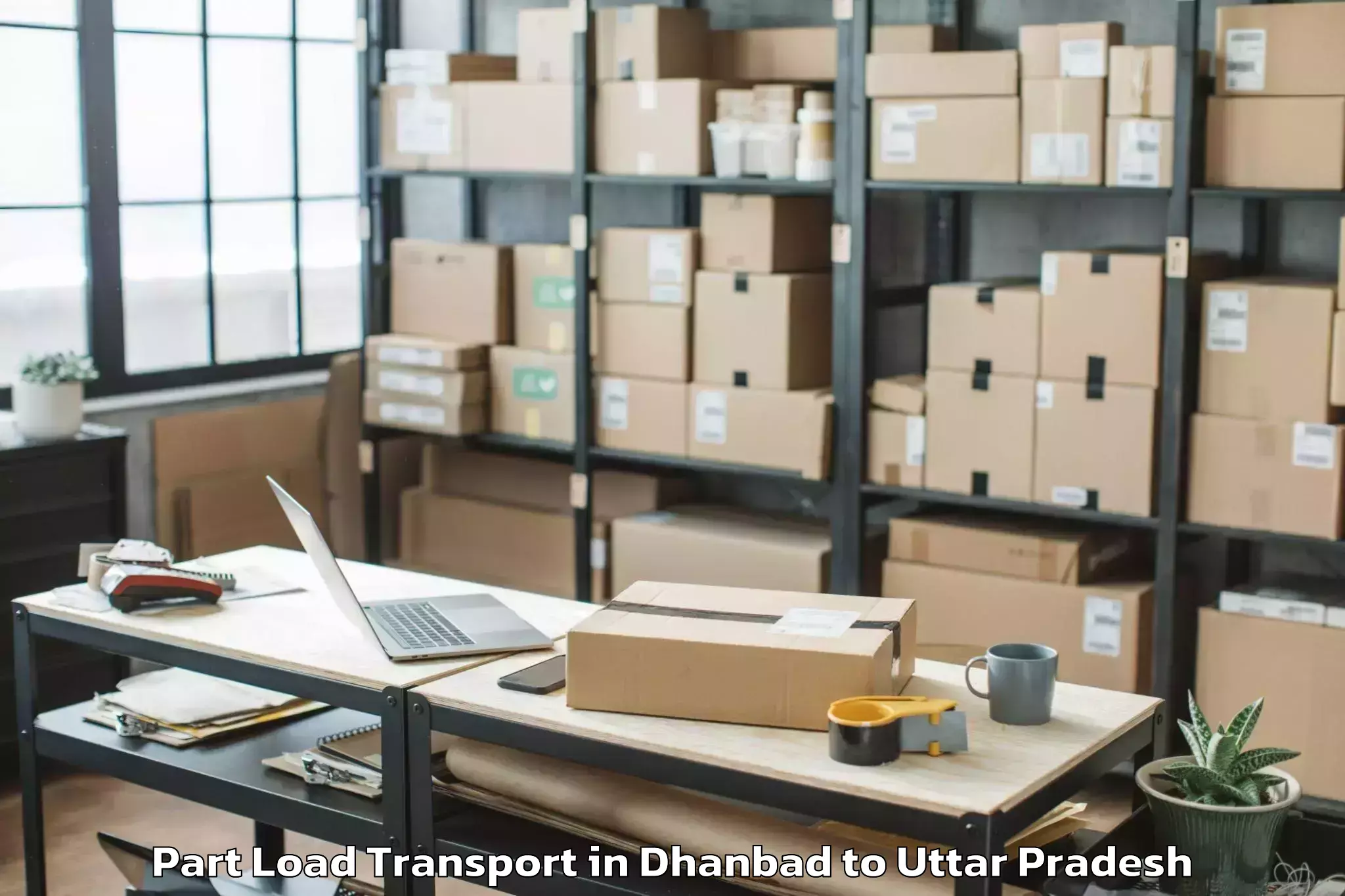 Book Your Dhanbad to Karwi Part Load Transport Today